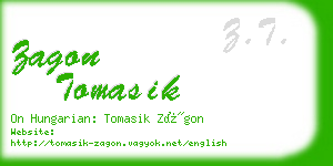 zagon tomasik business card